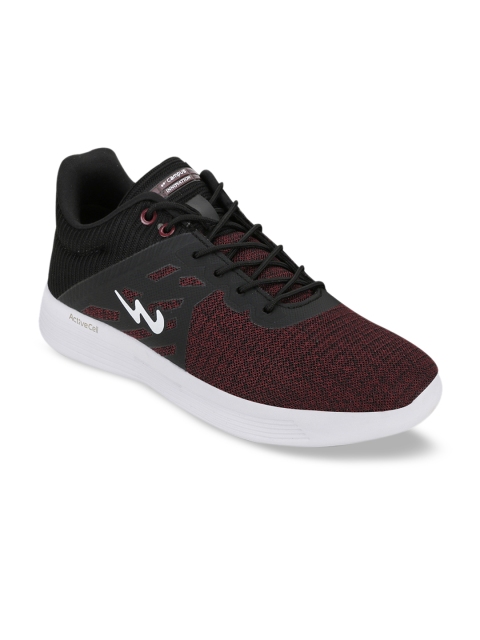 

Campus Men Maroon & Black Mesh Ethan Running Shoes