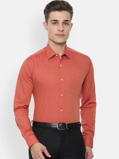 

Van Heusen Men Orange Slim Fit Solid Formal Shirt