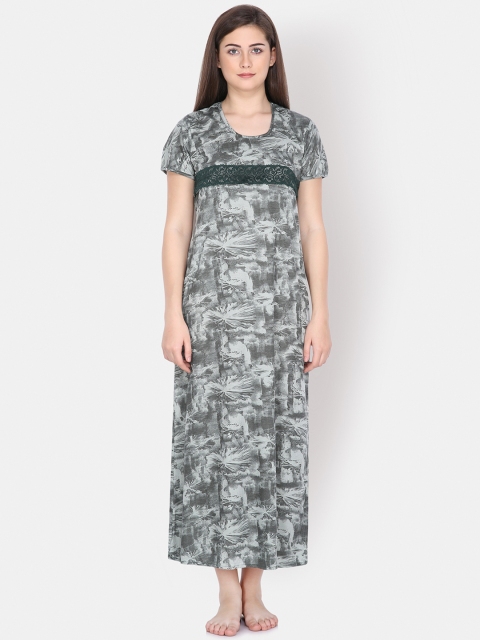 

Klamotten Grey Printed Feeding Nightdress