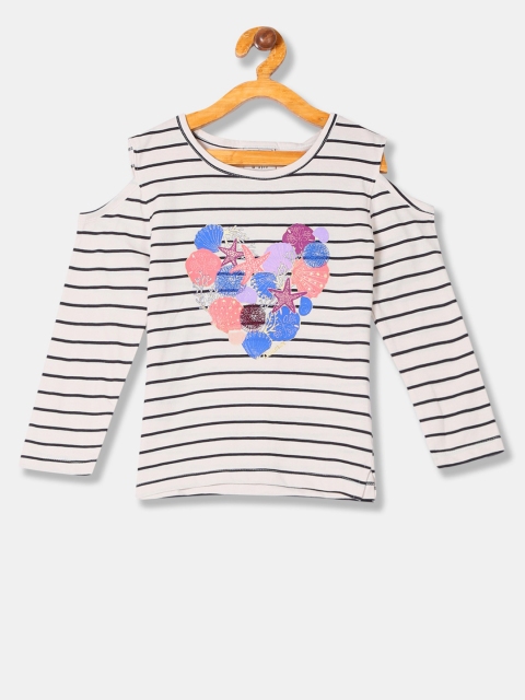 

Cherokee Girls Off-White Striped Top