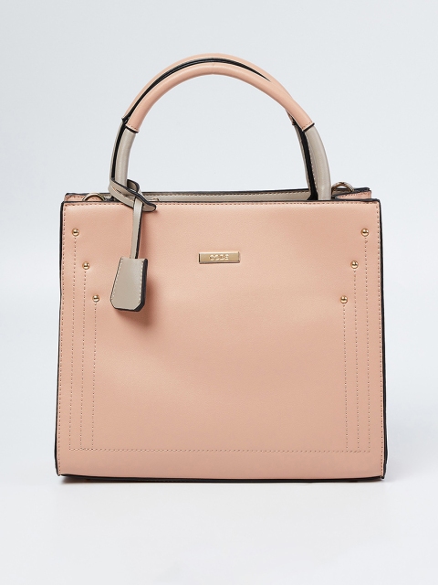 

CODE by Lifestyle Peach-Coloured Solid Handheld Bag