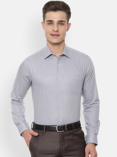 

Van Heusen Men Grey Slim Fit Solid Formal Shirt