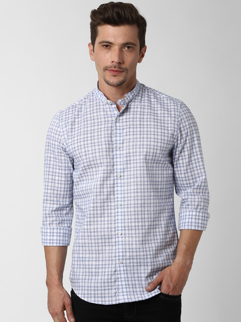 

Peter England Casuals Men Blue Slim Fit Checked Casual Shirt
