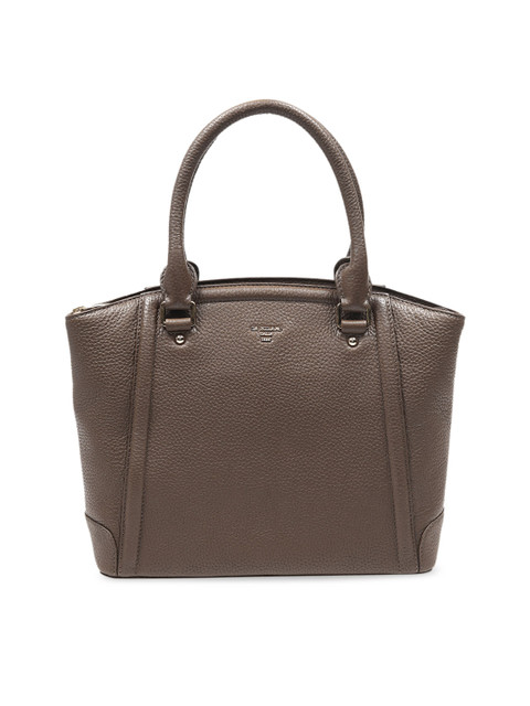 

Da Milano Brown Solid Leather Handheld Bag