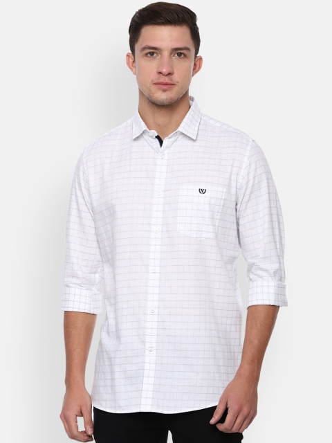 

Van Heusen Sport Men White & Black Checked Slim Fit Casual Shirt