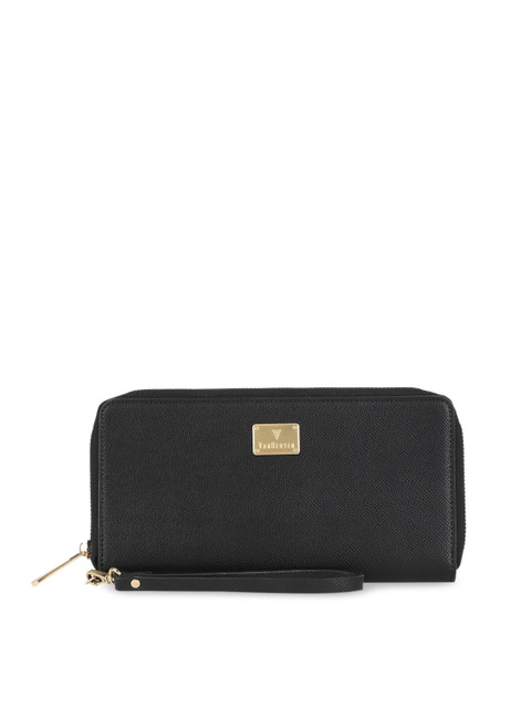 

Van Heusen Woman Black Solid Zip Around Wallet