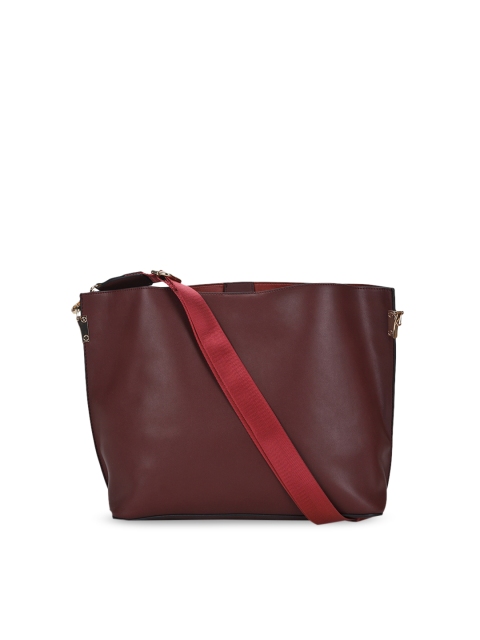 

Truffle Collection Burgundy Solid Tote Bag