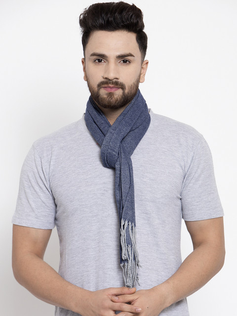 

Calvadoss Men Blue & White Solid Muffler