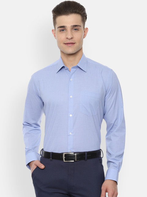 

Van Heusen Men Blue Regular Fit Solid Formal Shirt