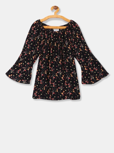 

Cherokee Girls Black & Red Printed A-Line Top