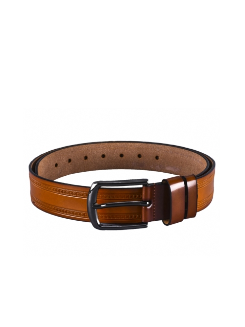 

BuckleUp Men Tan Brown Solid Leather Belt