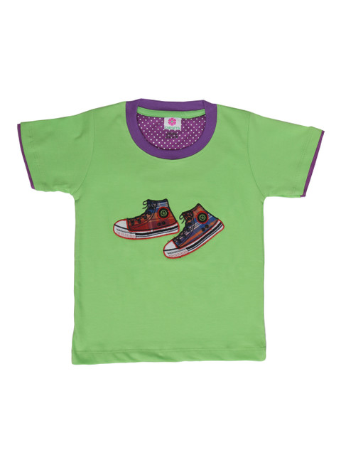 

Chipbeys Boys Green Printed Round Neck T-shirt