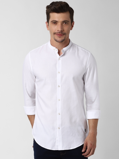 

Peter England Casuals Men White Slim Fit Self Design Casual Shirt