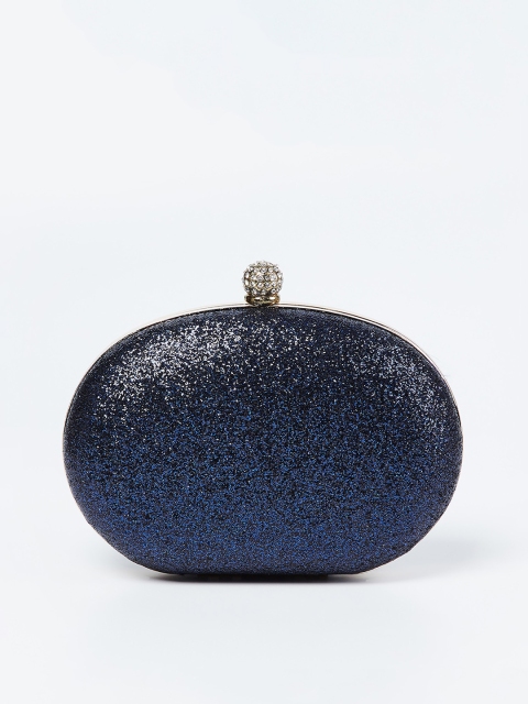

CODE by Lifestyle Navy Blue Embellished Box Clutch