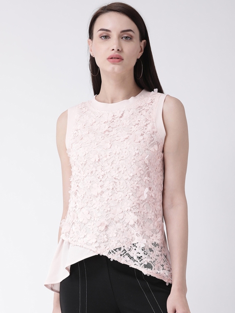 

Latin Quarters Women Pink Self Design A-Line Top