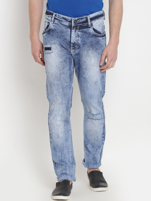 

Dais Men Blue Slim Fit Mid-Rise Low Distress Stretchable Jeans