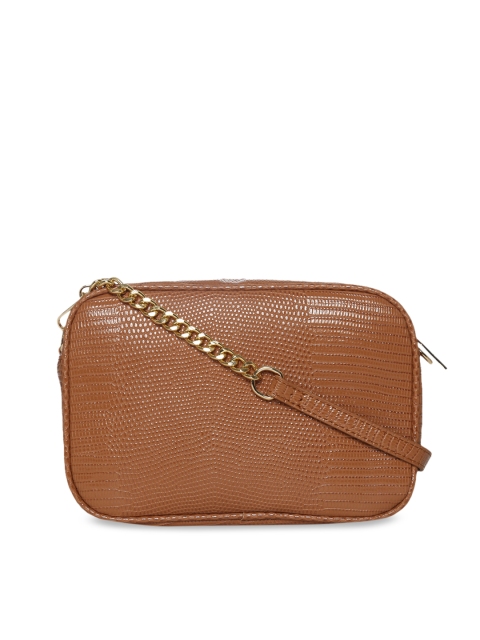 

Truffle Collection Tan Brown Brown Textured Sling Bag