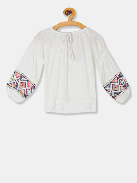 

Cherokee Girls White Solid High-Low Top