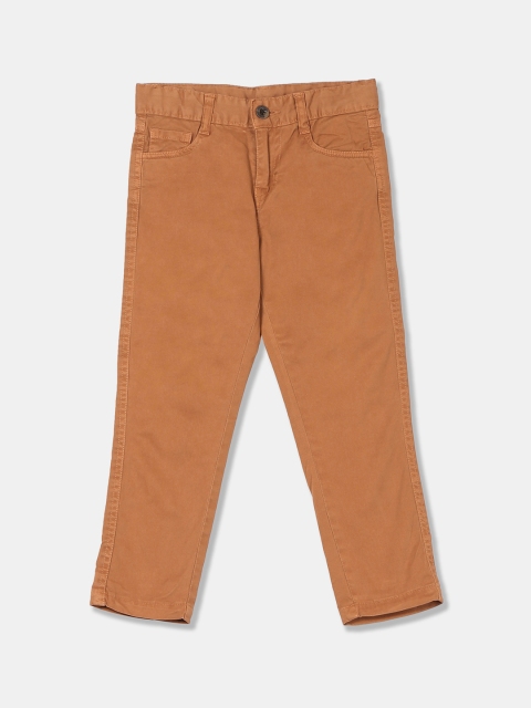 

Cherokee Boys Rust Orange Regular Fit Solid Regular Trousers
