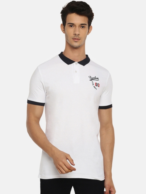 

BLISTON Men White Solid Polo Collar T-shirt