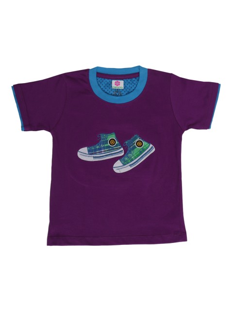 

Chipbeys Boys Purple Printed Round Neck T-shirt
