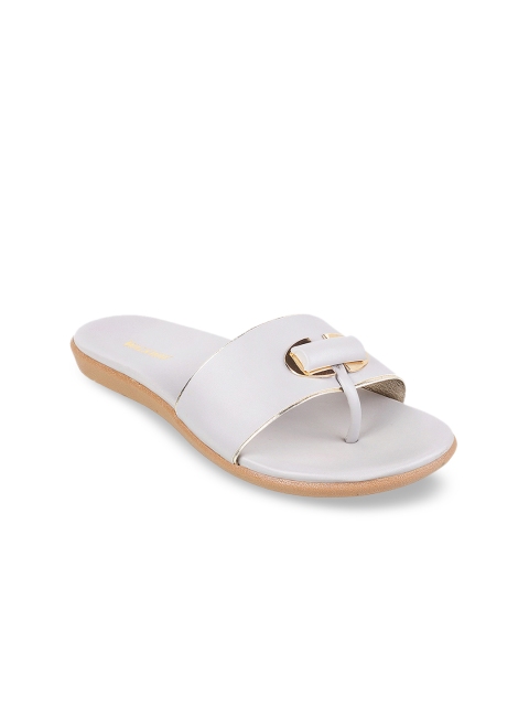 

WALKWAY by Metro Women Grey Solid Open Toe Flats