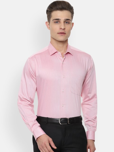 

Van Heusen Men Pink Regular Fit Solid Formal Shirt