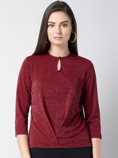 

FabAlley Women Red Printed Top
