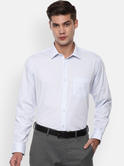 

Van Heusen Men Blue Regular Fit Striped Formal Shirt