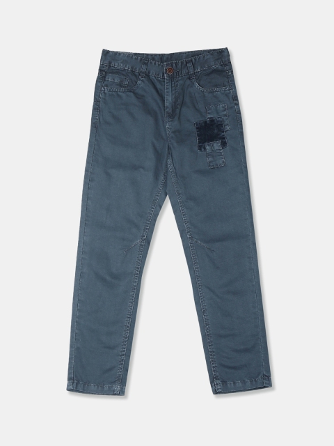 

Cherokee Boys Blue Regular Fit Solid Regular Trousers