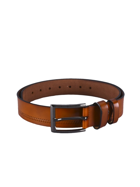 

BuckleUp Men Tan Brown Solid Leather Belt