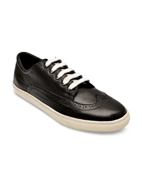 

BEAVER Men Black Leather Sneakers