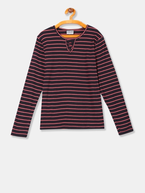 

Cherokee Girls Black & Red Striped Top