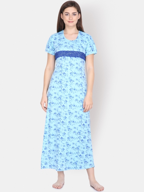

Klamotten Blue Printed Feeding Nightdress