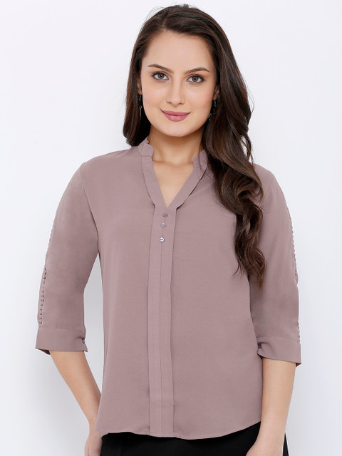 

Soie Women Mauve Solid Top