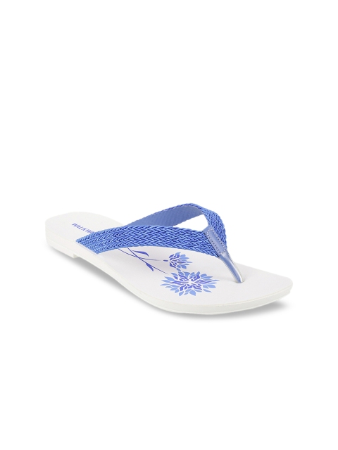 

WALKWAY by Metro Women Blue Textured Open Toe Flats