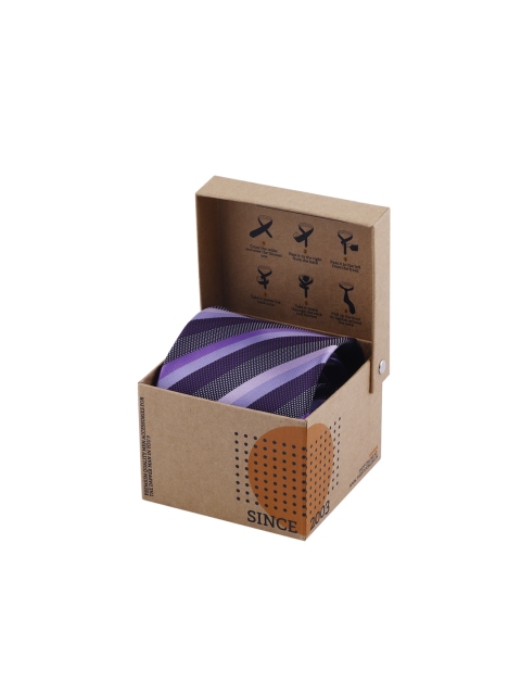 

Tossido Purple Striped Broad Tie