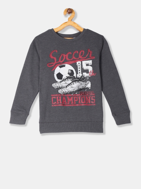 

The Childrens Place Boys Grey Printed Sweatshirt