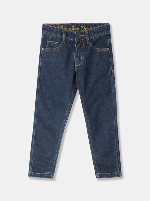 

Cherokee Boys Navy Blue Slim Fit Mid-Rise Clean Look Jeans