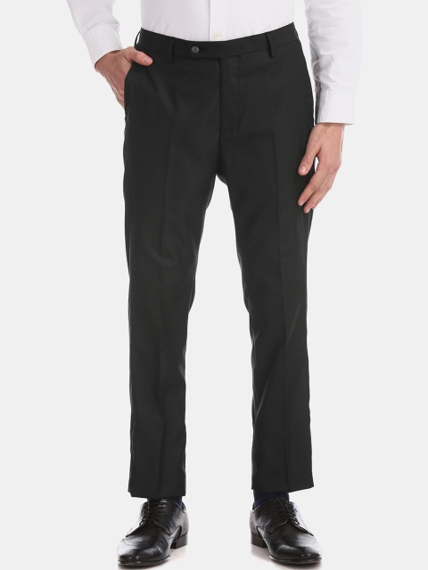 

Arrow New York Men Black Tapered Fit Solid Formal Trousers