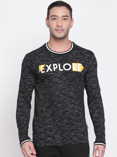 

Ajile by Pantaloons Men Black & White Printed Round Neck T-shirt