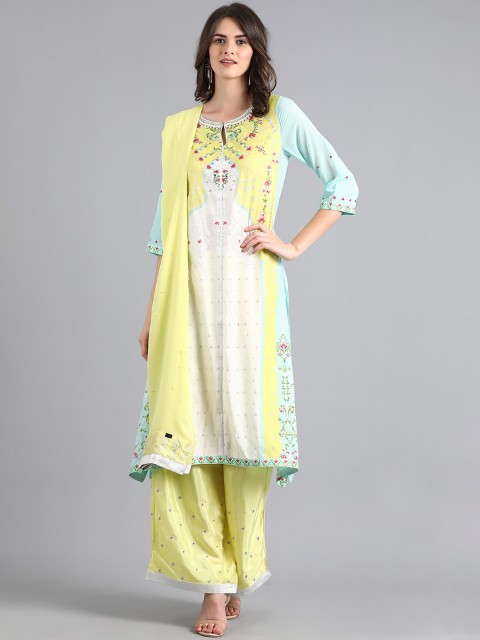 

WISHFUL Yellow Solid Dupatta