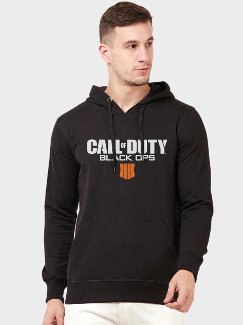 

Call of Duty Men Black Printed Hooded Sweatshirt