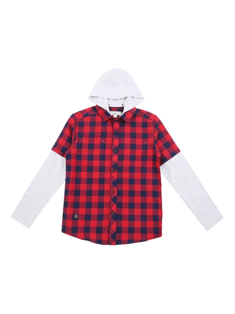 

Pantaloons Junior Boys Checked Red Shirt