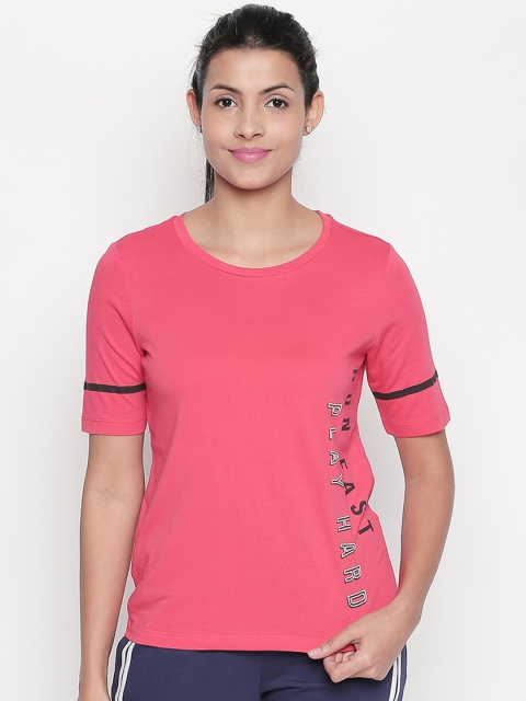 

Ajile by Pantaloons Women Pink Solid Round Neck T-shirt