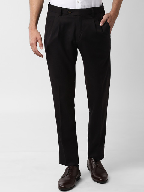 

Peter England Men Brown Slim Fit Solid Formal Trousers