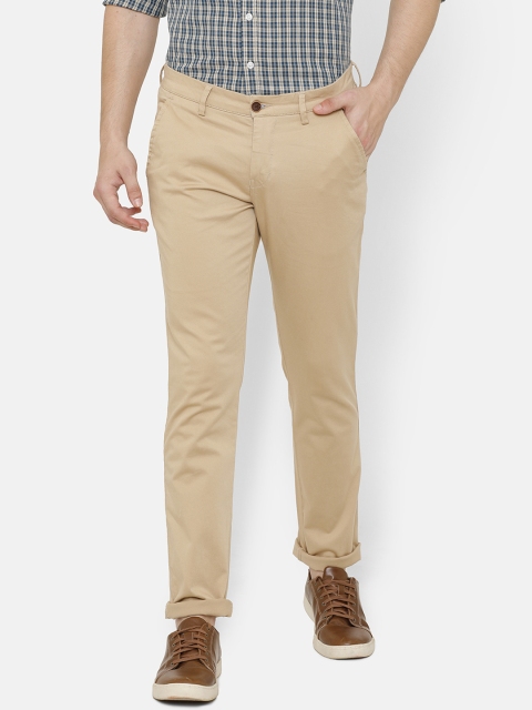 

Bar Harbour Men Beige Comfort Slim Fit Solid Regular Trousers