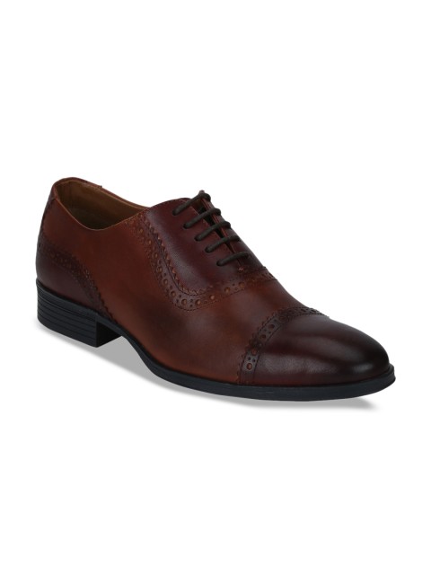 

Aditi Wasan Men Brown Solid Genuine Leather Formal Oxfords