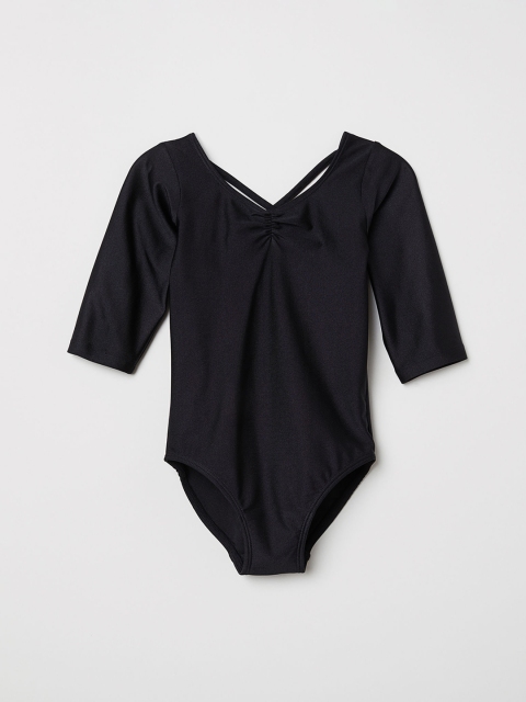

H&M Girls Black Solid Leotard