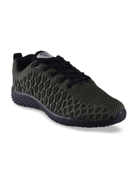 

Action Men Olive Green Synthetic Running Shoes